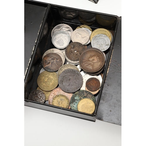 A LARGE MIXED COLLECTION OF PREDECIMAL AND OTHER WORLD COINS. A large ...