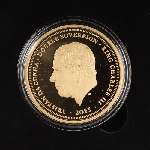 1487 - A CHARLES III TRISTAN DA CUNHA DOUBLE SOVEREIGN, 2025. A double Sovereign, Tristan Da Cunha 2025, ba... 