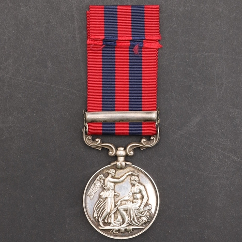 818 - AN INDIAN GENERAL SERVICE MEDAL WITH PERAK CLASP TO AN OFFICER ABOARD H.M.S. CHARYBDIS. An Indian Ge... 