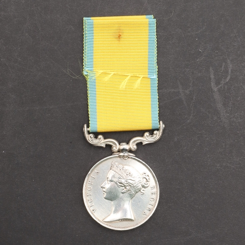 822 - A BALTIC MEDAL 1854-55 TO H.M.S. DUKE OF WELLINGTON AND A SURVIVOR OF THE DISASTER ABOARD H.M.S BOMB... 