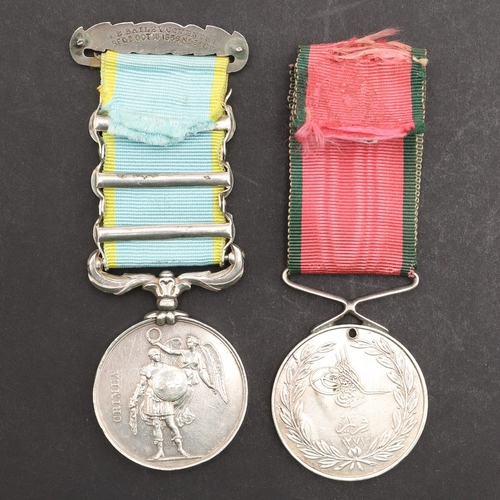 823 - A THREE CLASP CRIMEA WAR PAIR TO A 1ST DRAGOON GUARDS CHARGER WITH THE HEAVY BRIGADE. A pair compris... 