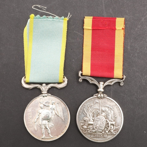 824 - A CRIMEA AND CHINA PAIR TO HMS VULCAN AND HMS IMPERIEUSE. A pair comprising Crimea War Medal 1854-56... 