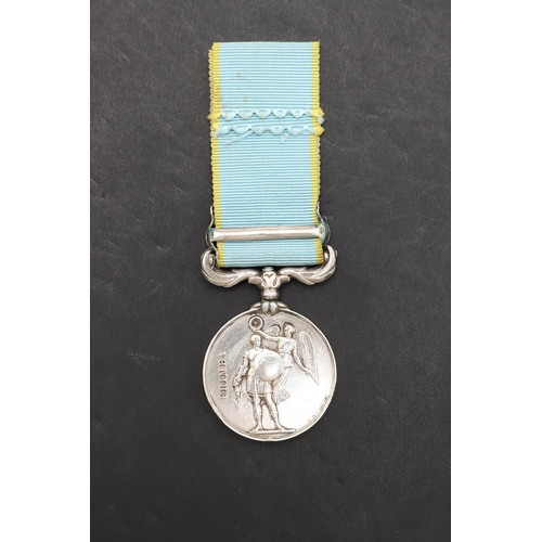 827 - A CRIMEA MEDAL WITH SEBASTOPOL CLASP TO THE 11TH HUSSARS. A Crimea 1854 medal with Sebastopol clasp ... 