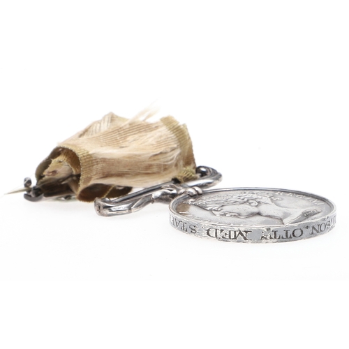 828 - A RARE CRIMEA MEDAL WITHOUT CLASP AWARDED TO A DRESSER WITH THE OTTOMAN MEDICAL STAFF. A Crimea Meda... 