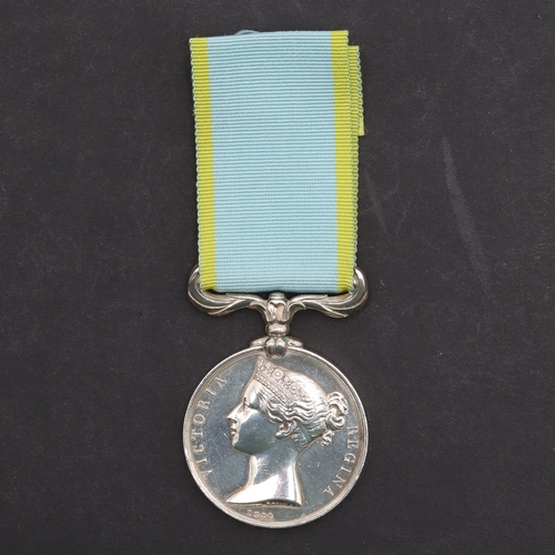 829 - A CRIMEA MEDAL 1854-56 WITHOUT CLASP TO THE LAND TRANSPORT CORPS. A Crimea medal 1854-56, without cl... 