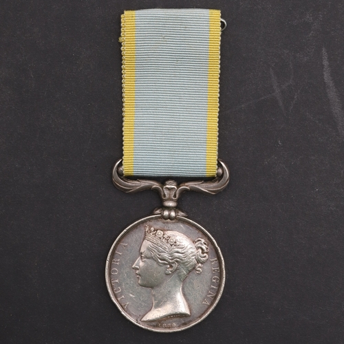 830 - A CRIMEA MEDAL 1854-56 WITHOUT CLASP. A Crimea medal 1854-56, without clasps, and unnamed as issued.