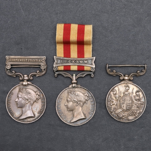 833 - AN INDIAN MUTINY GROUP OF THREE TO THE RIFLE BRIGADE. An India General Service medal with Northwest ... 