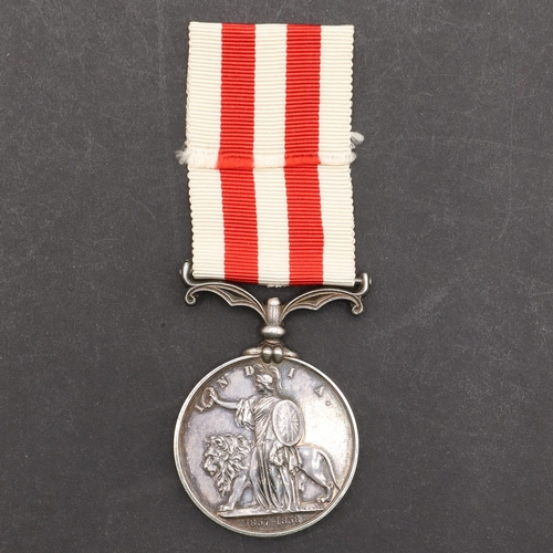835 - AN INDIAN MUTINY MEDAL WITHOUT CLASP TO COLONEL H.B.F. WILLIAMSON COMMANDANT OF THE 2ND INFANTRY OF ... 