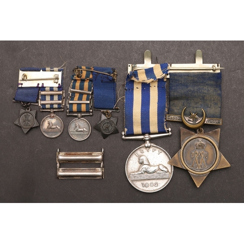 847 - A TWO CLASP EGYPT PAIR TO THE SOUTH STAFFORDSHIRE REGIMENT. A pair comprising Egypt medal with rever... 