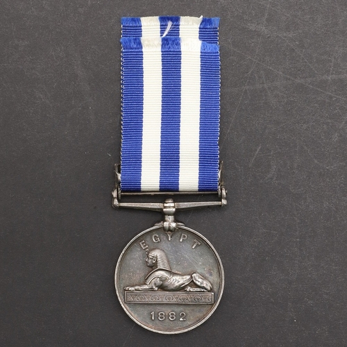 849 - AN EGYPT 1882 PAIR WITH ALEXANDRIA CLASP TO H.M.S. TEMERAIRE. An Egypt 1882 Medal with dated reverse... 