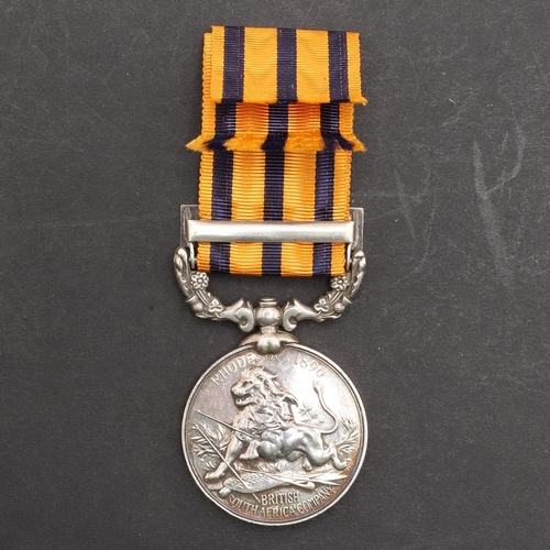 853 - A BRITISH SOUTH AFRICA COMPANY MEDAL 1890-97 WITH MASHONALAND CLASP TO THE MATABELELAND RELIEF FORCE... 