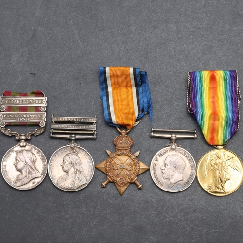 855 - AN INDIA, SOUTH AFRICA AND FIRST WORLD WAR GROUP OF FIVE TO THE DORSET AND DEVON REGIMENTS. A group ... 