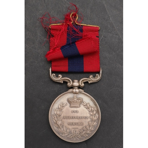 920 - A VICTORIAN MERITORIOUS SERVICE MEDAL TO THE MALTA FENCIBLE ARTILLERY. A Victorian Meritorious Servi... 