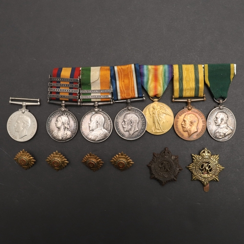 951 - A BOER WAR AND LATER GROUP OF SIX TO THE CHESHIRE REGIMENT AND ROYAL ARMY MEDICAL CORPS. A group of ... 