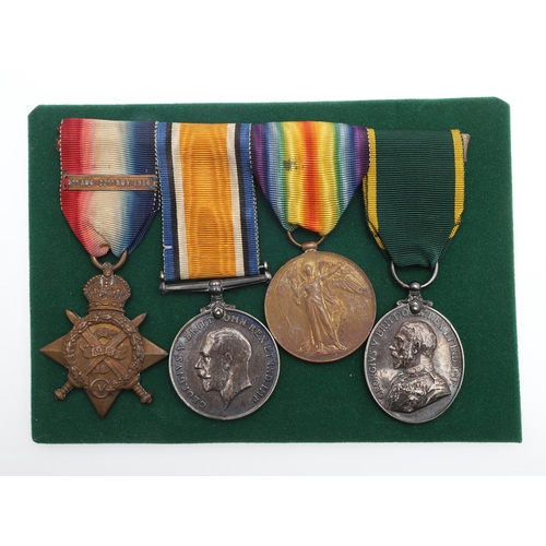 966 - A FIRST WORLD WAR GROUP OF FOUR TO THE ROYAL ARMY MEDICAL CORPS. A Great War group of four comprisin... 