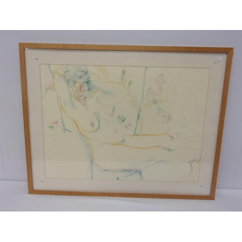 68 - ALAN EDWARDS, WATERCOLOUR SKETCH, FEMALE NUDE