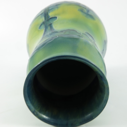 155 - MOORCROFT, MADE FOR LIBERTY, HAZLEDENE VASE APPROX. 22 cm