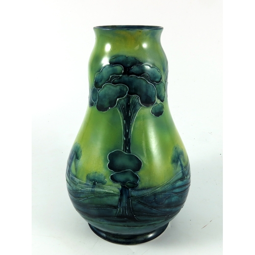 155 - MOORCROFT, MADE FOR LIBERTY, HAZLEDENE VASE APPROX. 22 cm