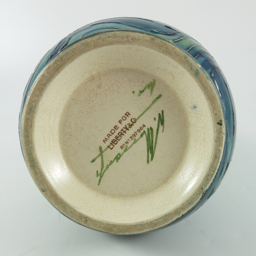 155 - MOORCROFT, MADE FOR LIBERTY, HAZLEDENE VASE APPROX. 22 cm