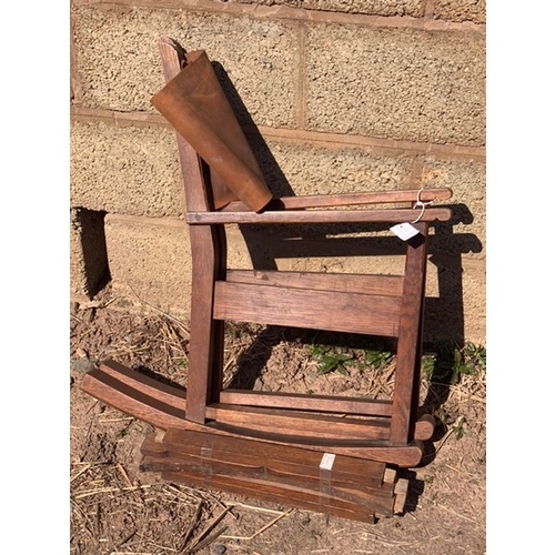 306 - REGENCY CHAIR WITH X STRETCHER, OAK ROCKING CHAIR IN KIT FORM