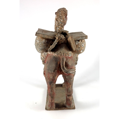 179 - TERRACOTTA CAMEL FIGURE  A MODEL OF A MINQUI BACTRIAN CAMEL IN THE TANG STYLE, APPROX. 32 cm