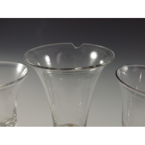 189 - 6 VARIOUS DWARF ALE GLASSES, THE TALLEST IS APPROX. 11 cm AND HAS CHIP TO THE RIM