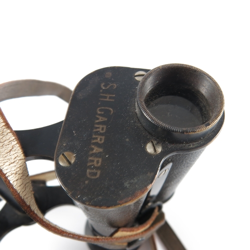 266 - PR. EARLY CARL ZEISS 'FELDSTECHER VERGR 8' BINOCULARS INSC. TO S.H.GARRARD, BELIEVED TO BE SEBASTIAN... 