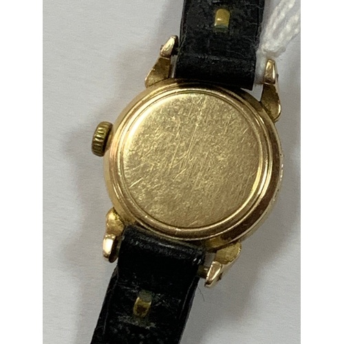 539 - LADIES GOLD OMEGA WRIST WATCH