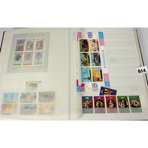 614 - 64 PAGE STOCK BOOK OF MODERN ISSUES OF COMMONWEALTH SMALL ISLANDS,1000++, RES. £40