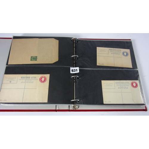 631 - STAMPS, GV  QEII POSTAL STATIONERY COLLECTION CARDS WRAPPERS AND REGISTERED ENVELOPES MOSTLY MINT, ... 