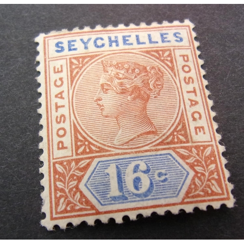 636 - SEYCHELLES 1890 16 CENT DIE 2 IMM, SG14 WITH SMALL EXPERTISATION MARK ON THE BACK, SWITZERLAND PRO-P... 