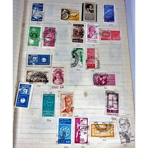 649 - STAMPS, SOUTH AMERICA.  OLD-TIME LEDGER CONTAINING WIDE RANGE OF SOUTH AMERICAN COUNTRIES.  MOSTLY F... 