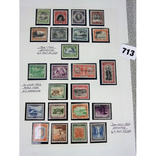 713 - STAMPS : BUFF COLOURED MULTO ALBUM, AITUTAKI ETC