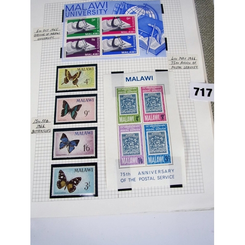 717 - STAMPS : BUFF MULTO ALBUM, MALAWI BOTSWANA AND ZIMBABWE