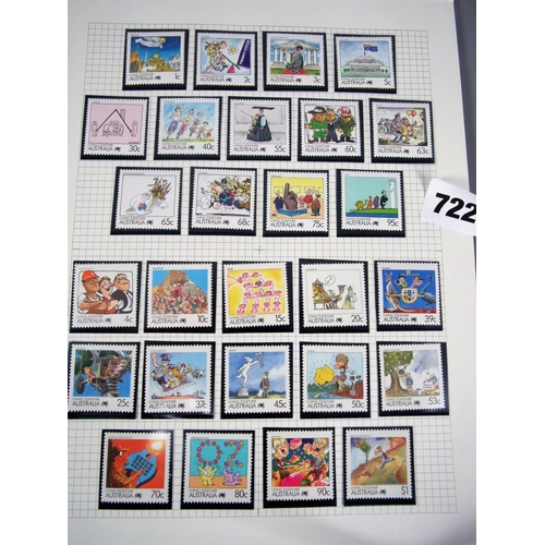 722 - STAMPS : BLUE MULTO ALBUM, AUSTRALIA