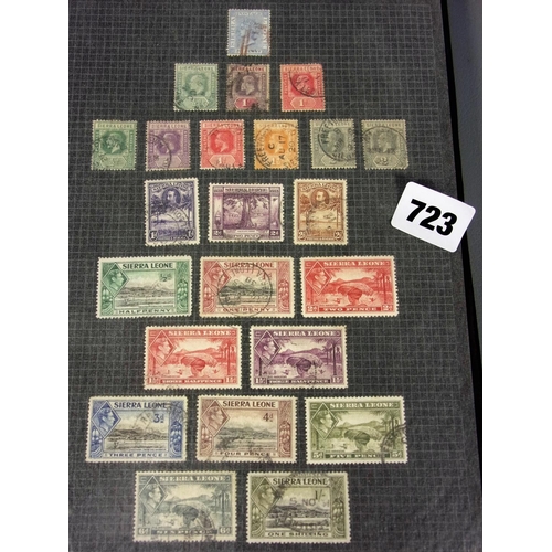 723 - STAMPS : BLUE MULTO ALBUM BRITISH AFRICA AND OTHERS