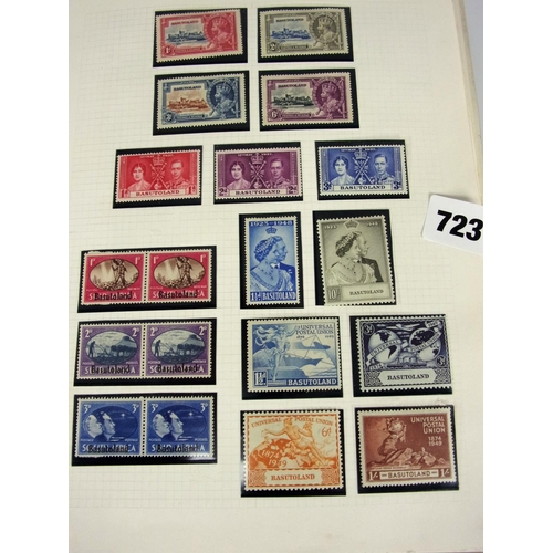 723 - STAMPS : BLUE MULTO ALBUM BRITISH AFRICA AND OTHERS