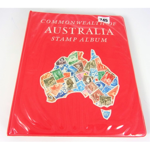 745 - AUSTRALIA USED PRINTED ALBUM NOTED 1937 TO £1, 1948 TO £2, ROOS 2 SHILLINGS, GOOD RANGE OF KING GEOR... 