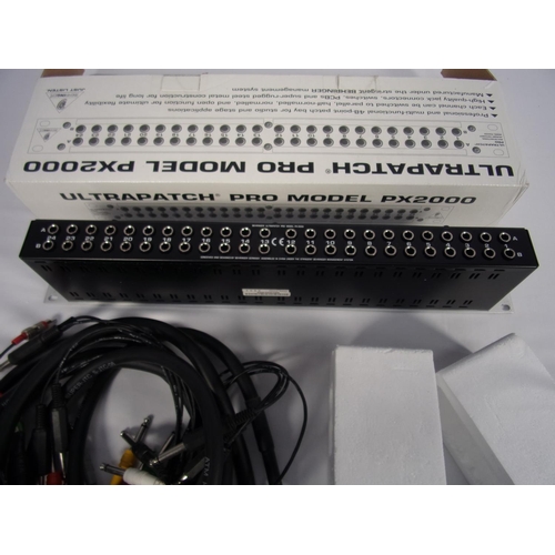 1590 - ULTRAPATCH PRO MULTIFUNCTIONAL 48-POINT PATCHBAY MODEL PX2000 BOXED WITH MANUAL AND TWO JACK TO JACK... 