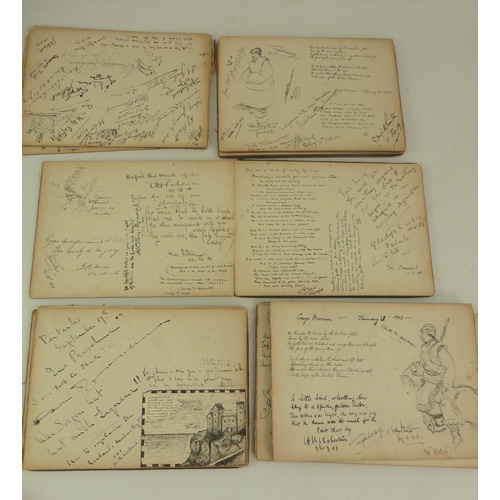 199 - 2 OLD SCRAP BOOKS RELATING TO JAPAN IN THE EARLY 20TH CENTURY MANY NOTES AND INSCRIPTIONS