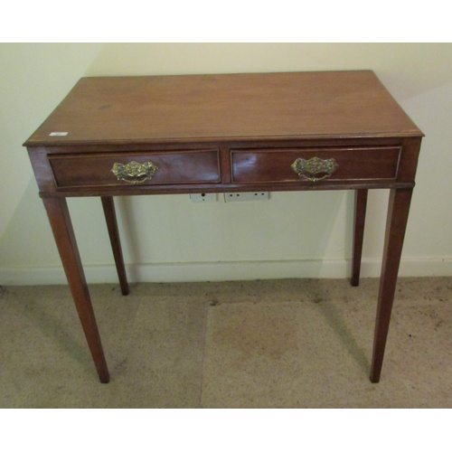 180 - MAHOGANY SIDE TABLE WITH 2 DRAWERS