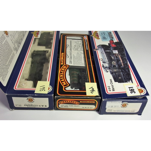 361 - BACHMANN BRANCH LINE 31-305 GWR 4-6-0 MANOR CLASS LOCO 7805 BROOME MANOR IN GWR LIVERY TOGETHER WITH... 