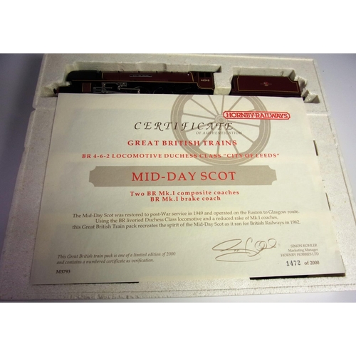 390 - BR (LMS) PRINCESS CORONATION CLASS 4-6-2 46258 CITY OF LEEDS IN BR CRIMSON LIVERY IN HORNBY MODEL PA... 