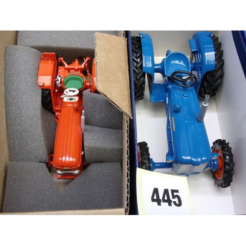 445 - CENFYN DAVIES LEYLAND 384 TRACTOR FORD DOE 180 FORDSON DEXTA 4WD AND A NUFFIELD 1968 4/65 TRACTOR CA... 