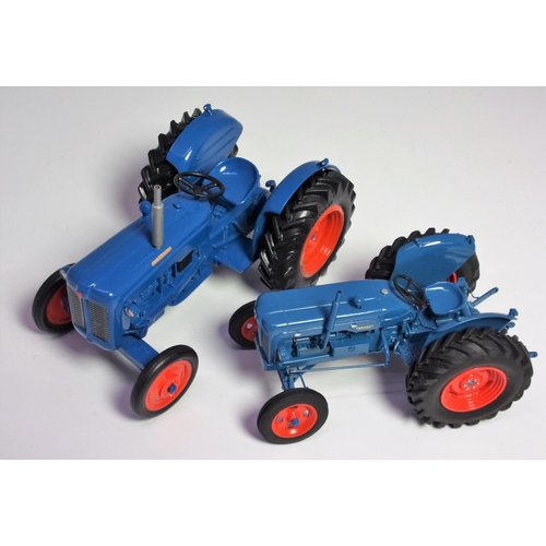 447 - A CENFYN DAVIES FORDSON DEXTA 2WD TRACTOR TOGETHER WITH A SMALLER FORDSON MAJOR BLUE TRACTOR