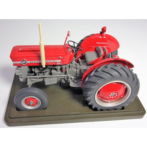 457 - MASSEY FERGUSON 135 1/16 SCALE SERIAL NUMBER 7.063 BY TRACTORS FR FOR G&M FARM MODELS PLINTHED AND I... 