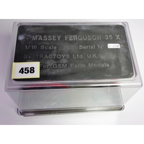 458 - MASSEY FERGUSON 35X 1/16 SCALE SERIAL NUMBER 6-158 BY TRACTORS LIMITED UK FOR G&M FARM MODELS CASED ... 