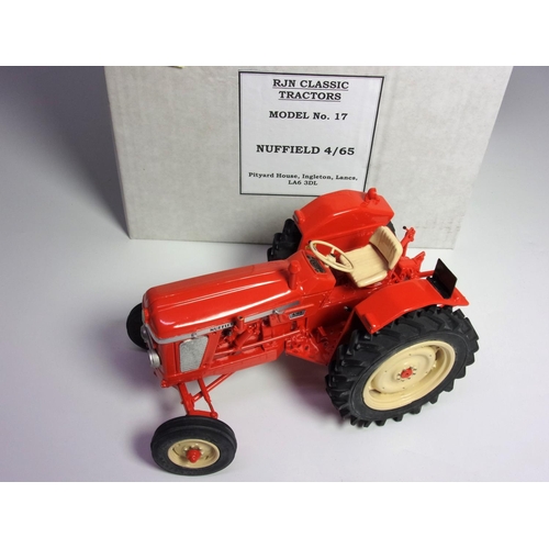 460 - RJN CLASSIC TRACTORS MODEL NUMBER 17 NUFFIELD 4/65 LIMITED EDITION CERTIFICATE AND MODEL NUMBER 17 S... 
