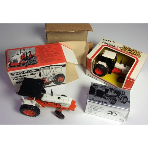 463 - BOXED DAVID BROWN 1412 HYDRA-SHIFT TRACTOR MADE IN WEST GERMANY ARTICLE NUMBER 156 TOGETHER WITH AN ... 