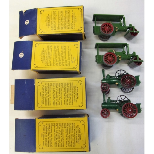 476 - LESNEY MODELS OF YESTERYEAR 2 NUMBER 1 BEING THE TRACTION ENGINE TOGETHER WITH 2 NUMBER 11 THE ROAD ... 